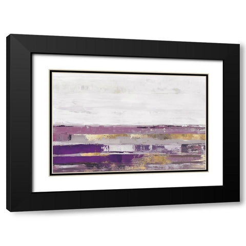 Way to Go Lavender Version Black Modern Wood Framed Art Print with Double Matting by PI Studio