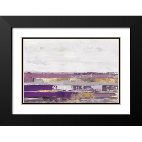 Way to Go Lavender Version Black Modern Wood Framed Art Print with Double Matting by PI Studio