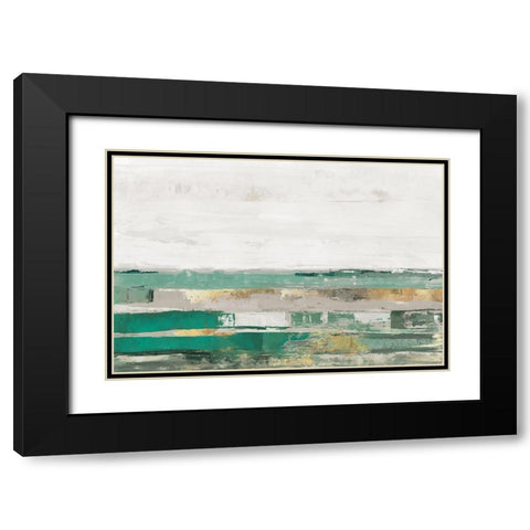 Way to Go Mint Version  Black Modern Wood Framed Art Print with Double Matting by PI Studio