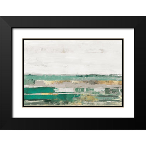 Way to Go Mint Version  Black Modern Wood Framed Art Print with Double Matting by PI Studio