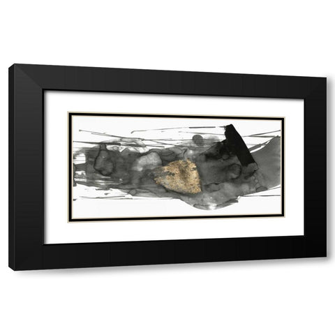 Black Gesture I Black Modern Wood Framed Art Print with Double Matting by PI Studio