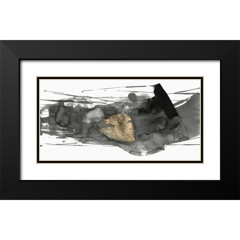 Black Gesture I Black Modern Wood Framed Art Print with Double Matting by PI Studio