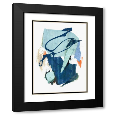 Collage I Black Modern Wood Framed Art Print with Double Matting by PI Studio