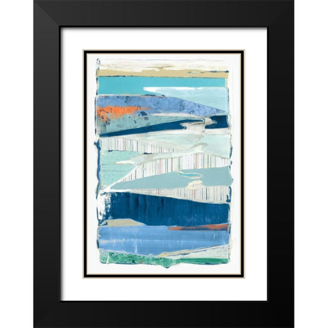 Collage IV Black Modern Wood Framed Art Print with Double Matting by PI Studio