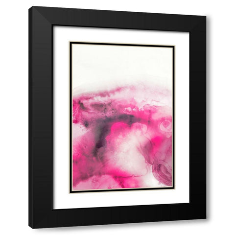 Lavender Bubbles I Blush Version Black Modern Wood Framed Art Print with Double Matting by PI Studio