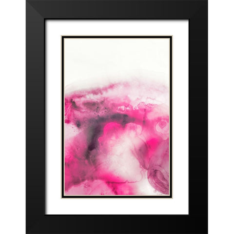 Lavender Bubbles I Blush Version Black Modern Wood Framed Art Print with Double Matting by PI Studio