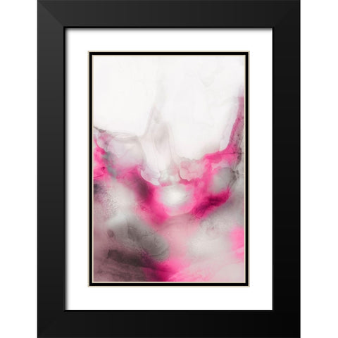 Lavender Bubbles II Blush Version Black Modern Wood Framed Art Print with Double Matting by PI Studio