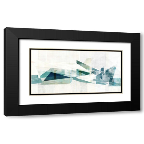 Abstracture Black Modern Wood Framed Art Print with Double Matting by PI Studio