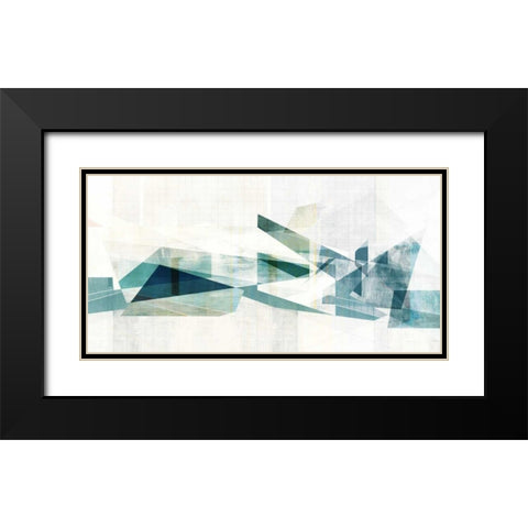 Abstracture Black Modern Wood Framed Art Print with Double Matting by PI Studio