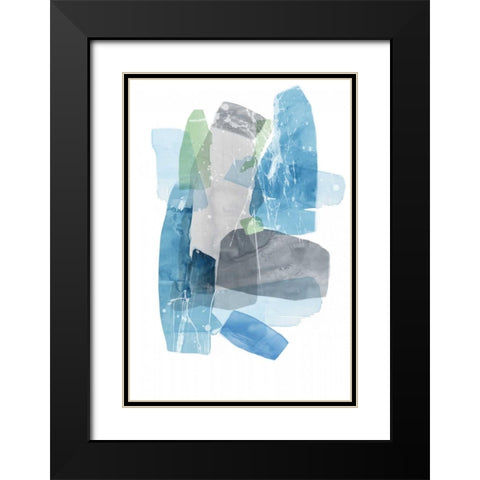 Sky Composition II Black Modern Wood Framed Art Print with Double Matting by PI Studio