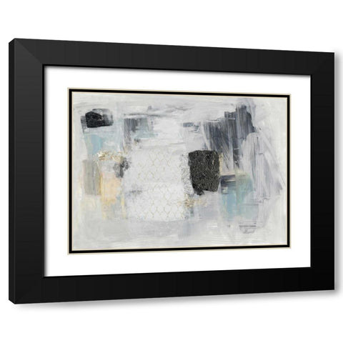 Baroque Abstract I Black Modern Wood Framed Art Print with Double Matting by PI Studio