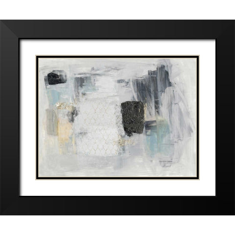 Baroque Abstract I Black Modern Wood Framed Art Print with Double Matting by PI Studio