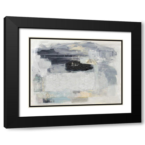 Baroque Abstract II Black Modern Wood Framed Art Print with Double Matting by PI Studio