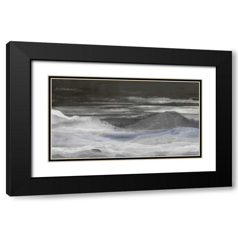 Black Rock Black Modern Wood Framed Art Print with Double Matting by PI Studio