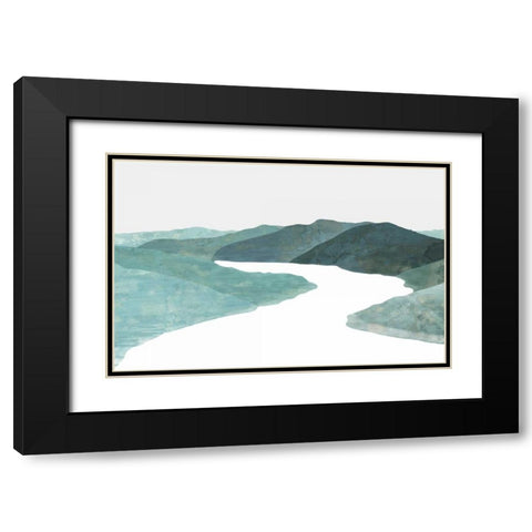 Anchorage Black Modern Wood Framed Art Print with Double Matting by PI Studio