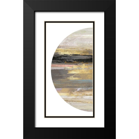 Crescent II Black Modern Wood Framed Art Print with Double Matting by PI Studio