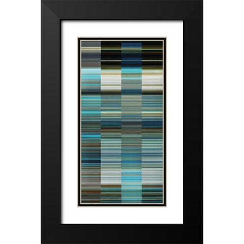 Matrix I Black Modern Wood Framed Art Print with Double Matting by PI Studio