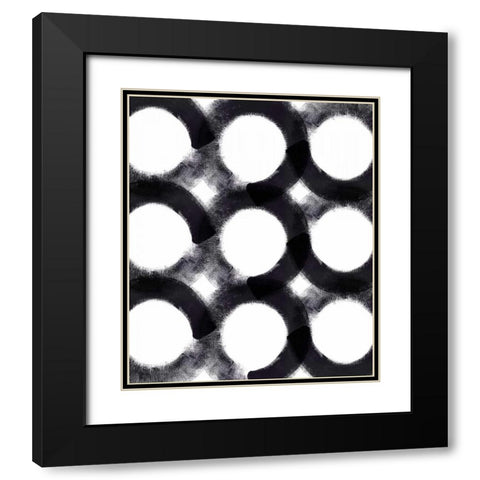 The circle III Black Modern Wood Framed Art Print with Double Matting by PI Studio