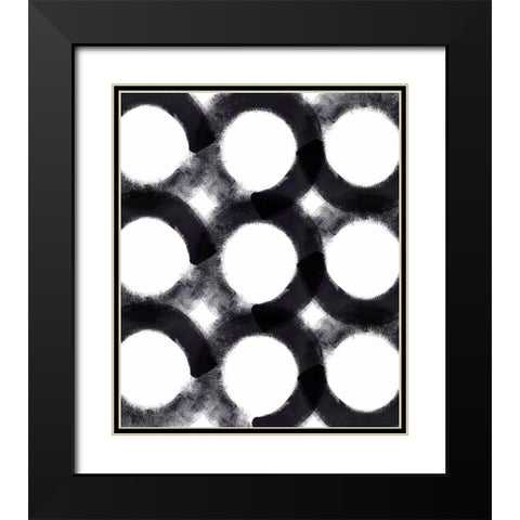 The circle III Black Modern Wood Framed Art Print with Double Matting by PI Studio