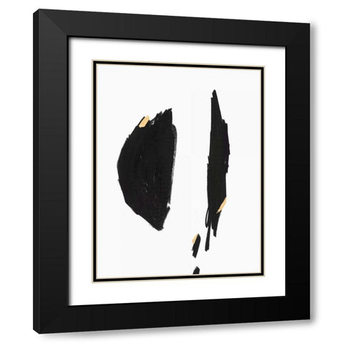 Falling I Black Modern Wood Framed Art Print with Double Matting by PI Studio