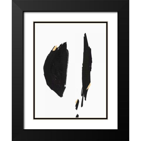 Falling I Black Modern Wood Framed Art Print with Double Matting by PI Studio