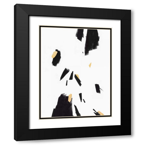 Falling II Black Modern Wood Framed Art Print with Double Matting by PI Studio