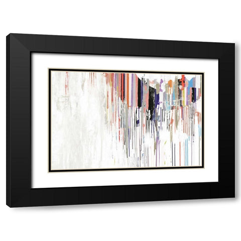 Spectrum Black Modern Wood Framed Art Print with Double Matting by PI Studio