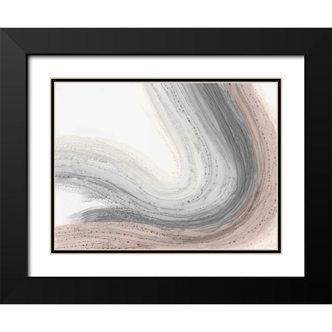 Rainbow Black Modern Wood Framed Art Print with Double Matting by PI Studio