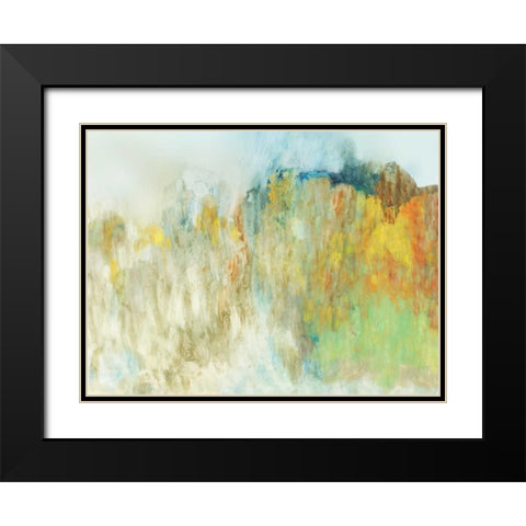 Composition Black Modern Wood Framed Art Print with Double Matting by PI Studio