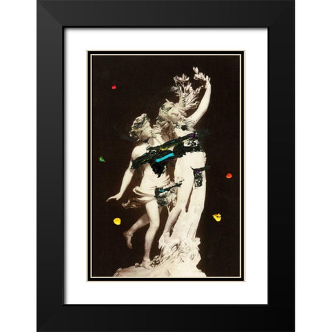 Love Asunder II Black Modern Wood Framed Art Print with Double Matting by PI Studio