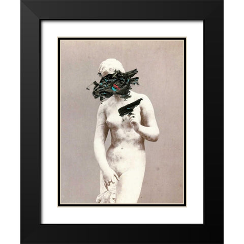 Disassociation II Black Modern Wood Framed Art Print with Double Matting by PI Studio