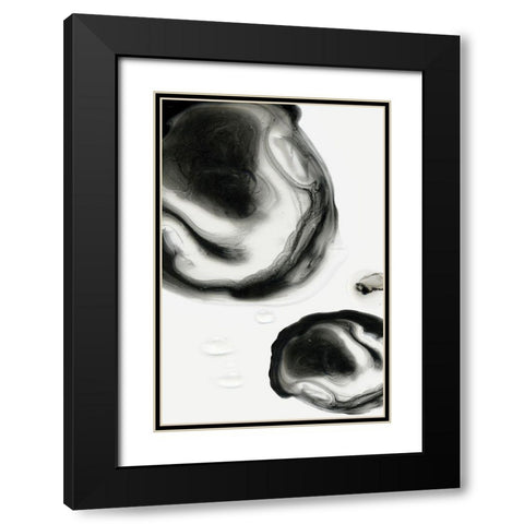 Neutral Blobs III Black Modern Wood Framed Art Print with Double Matting by PI Studio