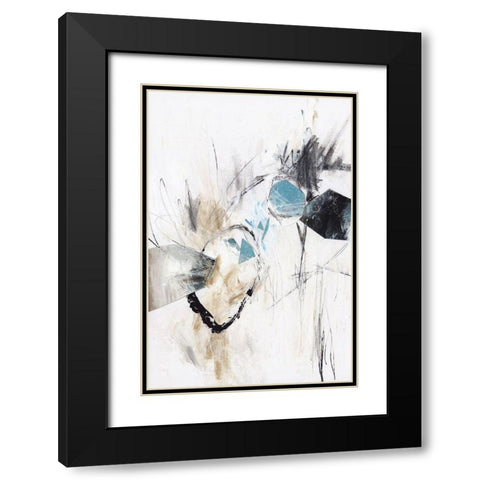 Inked in Black II Black Modern Wood Framed Art Print with Double Matting by PI Studio