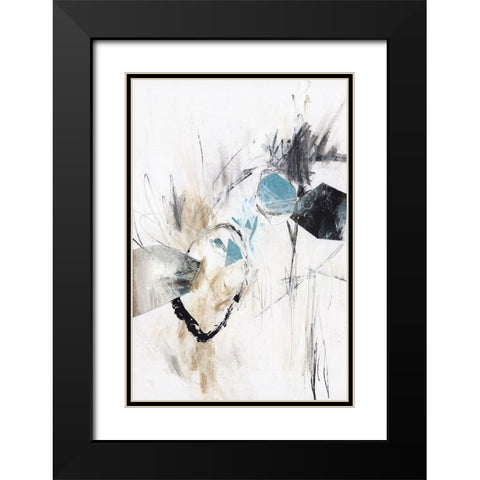 Inked in Black II Black Modern Wood Framed Art Print with Double Matting by PI Studio