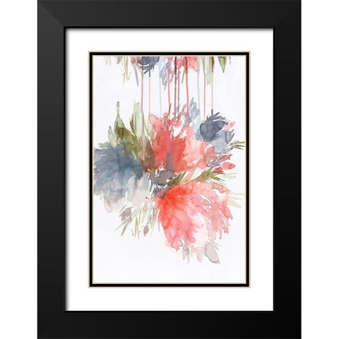 Splatter I Black Modern Wood Framed Art Print with Double Matting by PI Studio