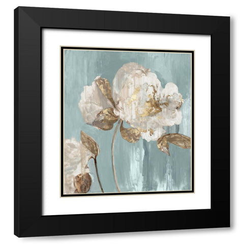 Golden Tulip Black Modern Wood Framed Art Print with Double Matting by PI Studio