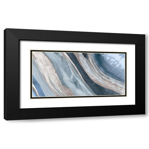 Geodic I Black Modern Wood Framed Art Print with Double Matting by PI Studio