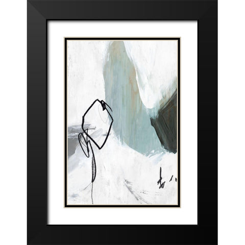 Tied II Black Modern Wood Framed Art Print with Double Matting by PI Studio