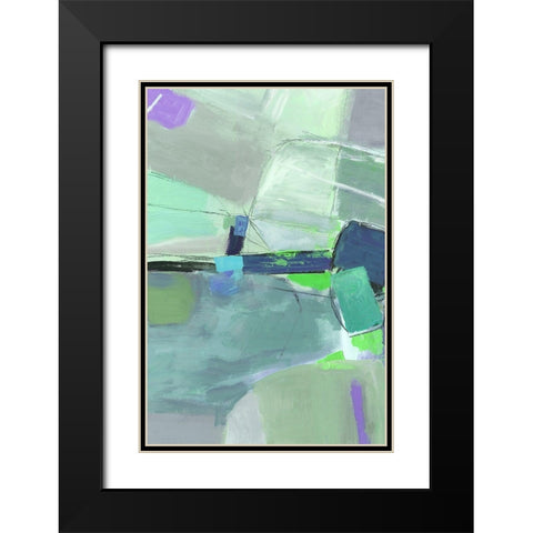 Green Envy I  Black Modern Wood Framed Art Print with Double Matting by PI Gallerie