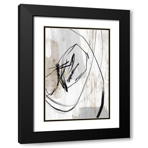 Indentation I  Black Modern Wood Framed Art Print with Double Matting by PI Studio