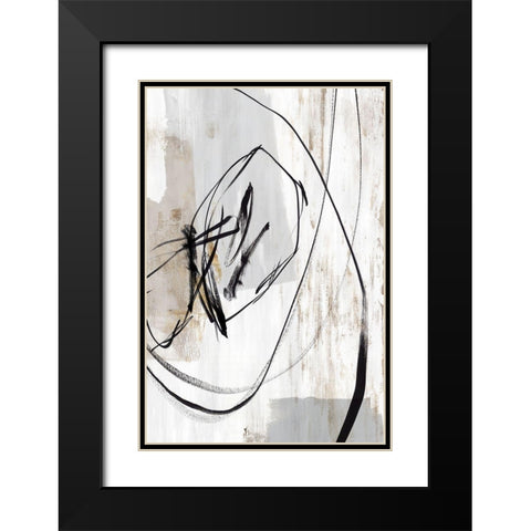 Indentation I  Black Modern Wood Framed Art Print with Double Matting by PI Studio