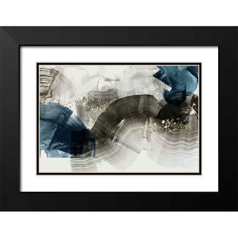 Laced II  Black Modern Wood Framed Art Print with Double Matting by PI Studio