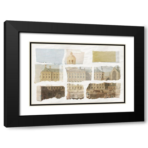 Old Town I Black Modern Wood Framed Art Print with Double Matting by PI Studio