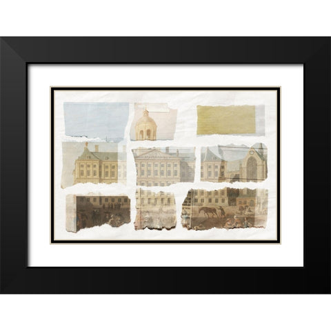 Old Town I Black Modern Wood Framed Art Print with Double Matting by PI Studio