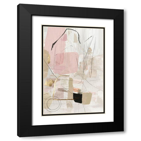 Reflection Abstract  Black Modern Wood Framed Art Print with Double Matting by PI Studio