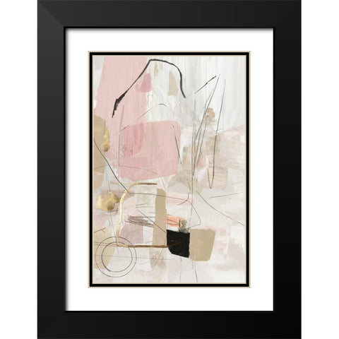 Reflection Abstract  Black Modern Wood Framed Art Print with Double Matting by PI Studio
