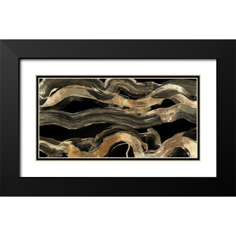 Golden Hour I  Black Modern Wood Framed Art Print with Double Matting by PI Studio