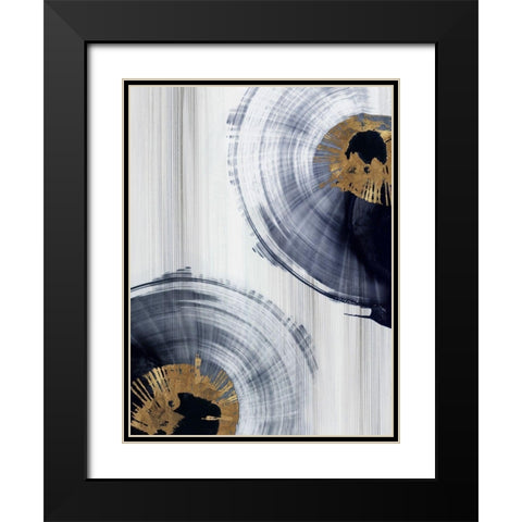 Circling  Black Modern Wood Framed Art Print with Double Matting by PI Studio
