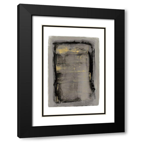 Gilt III  Black Modern Wood Framed Art Print with Double Matting by PI Studio