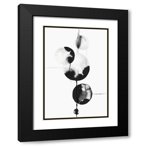 Dripping Bubbles II  Black Modern Wood Framed Art Print with Double Matting by PI Studio